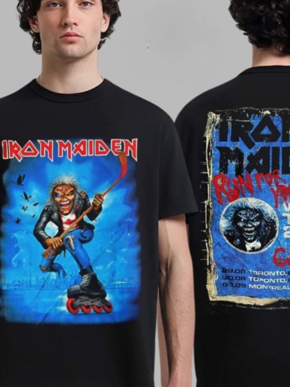 NWT Iron Maiden Run For Your Lives World Tour 2026 Canada Graphic Tee Black